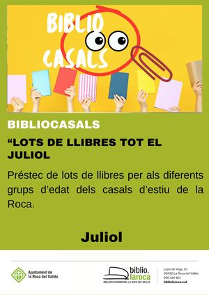 Bibliocasals: "Lots de llibres tot el juliol