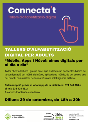 Connecta't: Tallers d'alfabetització digital adults