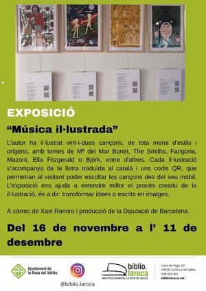 Exposici&oacute;: “M&uacute;sica il&middot;lustrada” a la biblioteca