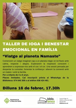 Taller de ioga i benestar emocional per a fam&iacute;lies
