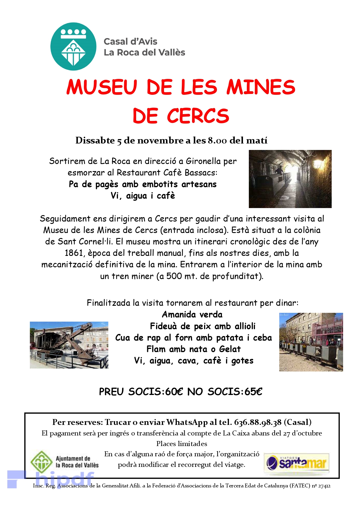 Excursió al museu de les Mines de Cercs