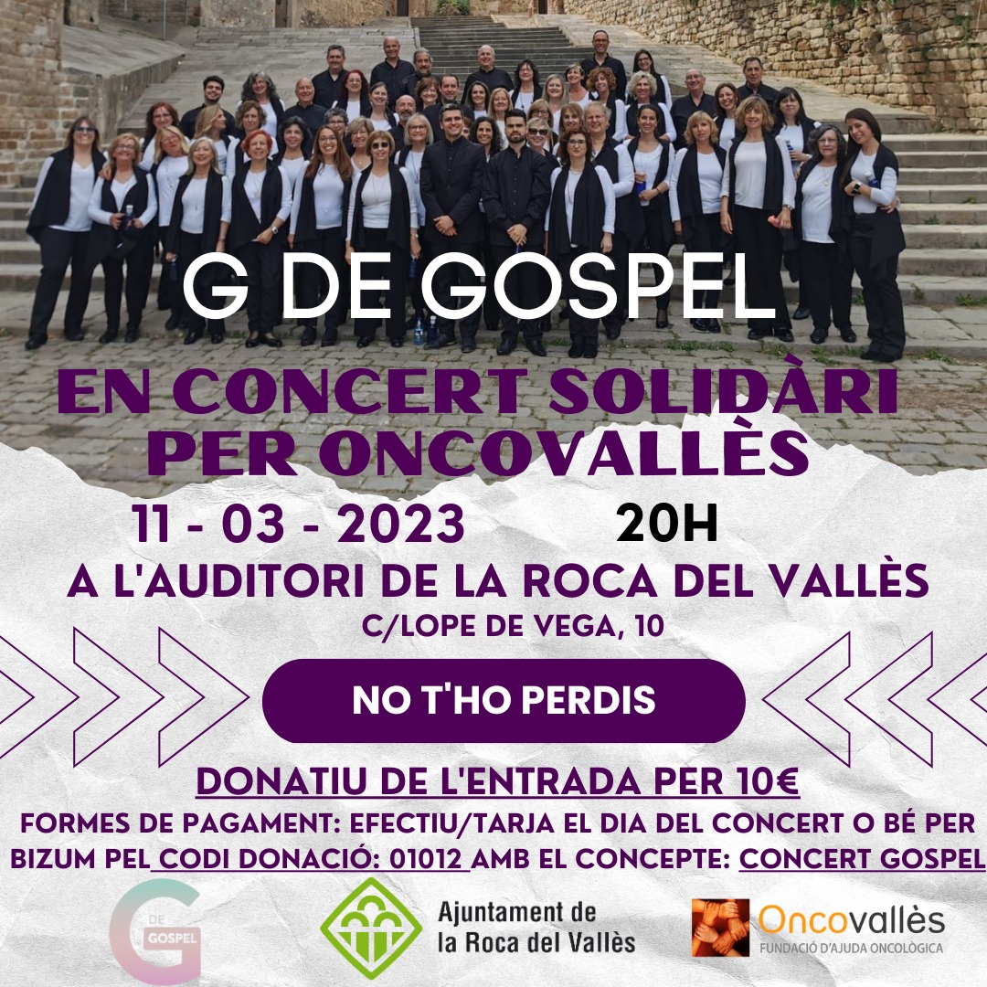 G de Gospel en concert solidari per ONCOVALLÈS