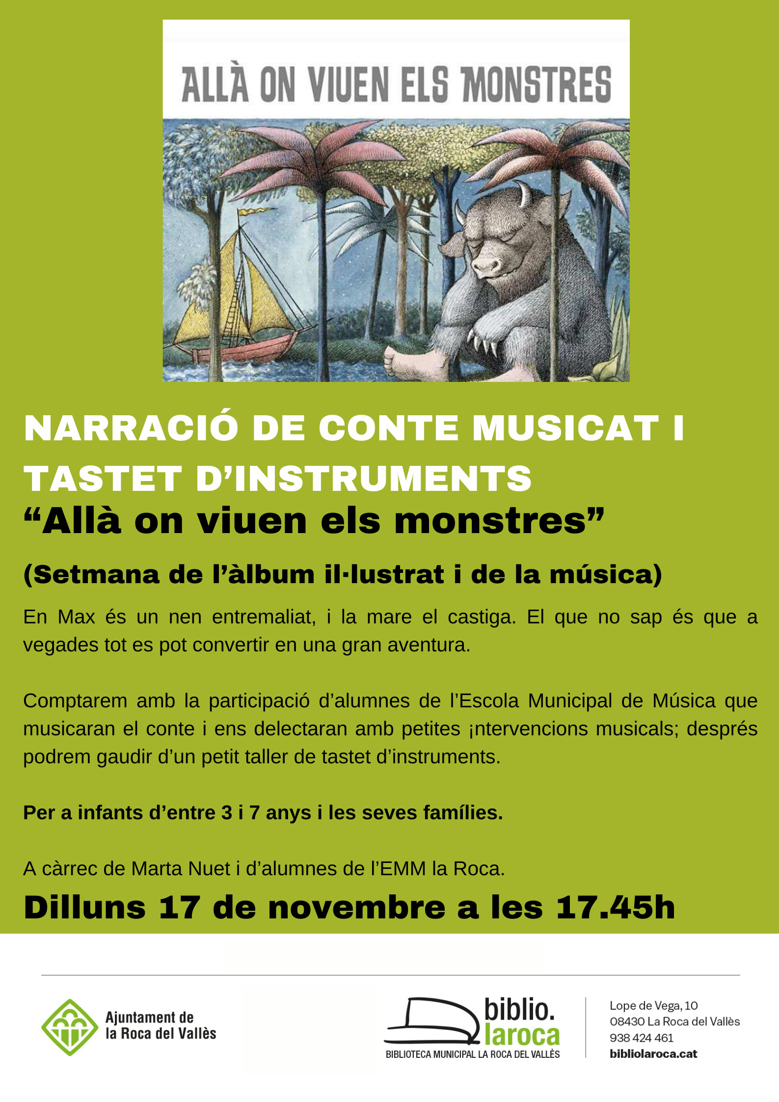 Narració de conte musicat i tastet d'instruments Narració de conte musicat i tastet d'instruments