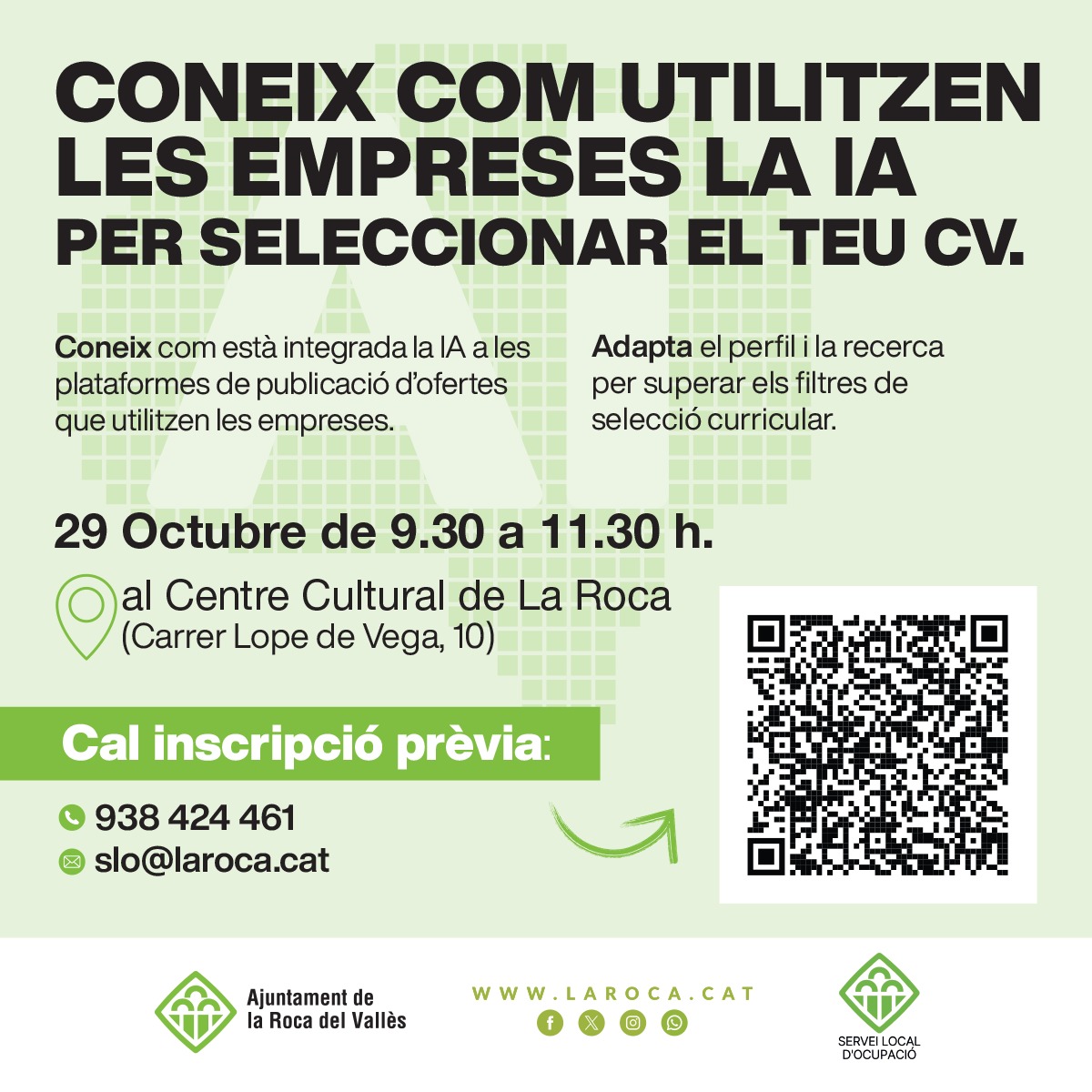 Taller 'Coneix com utilitzen les empreses la IA per seleccionar el teu CV'
