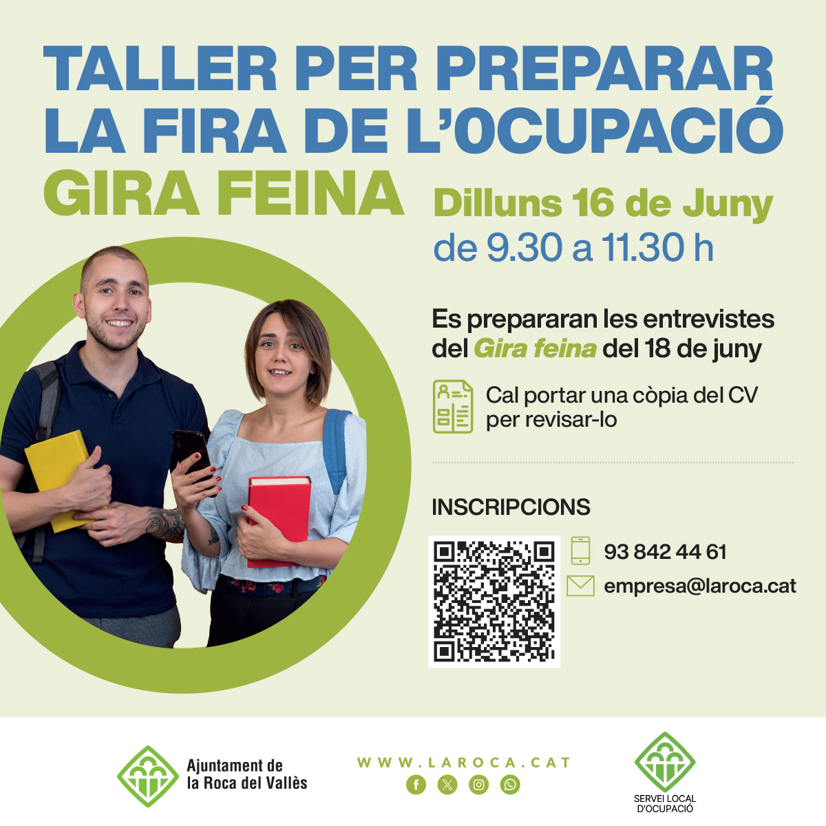 Taller per preparar la fira de l'ocupació Gira Feina