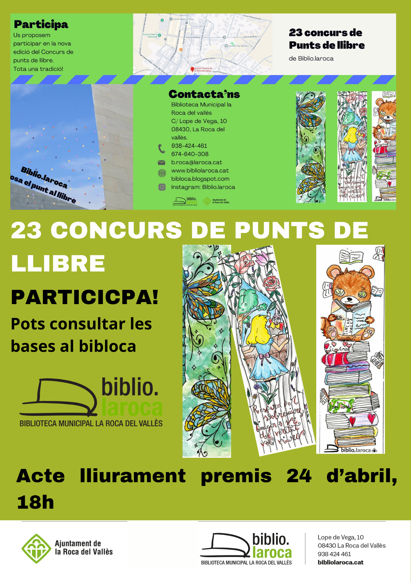 23&egrave; CONCURS DE PUNTS DE LLIBRE DE LA BIBLIOTECA