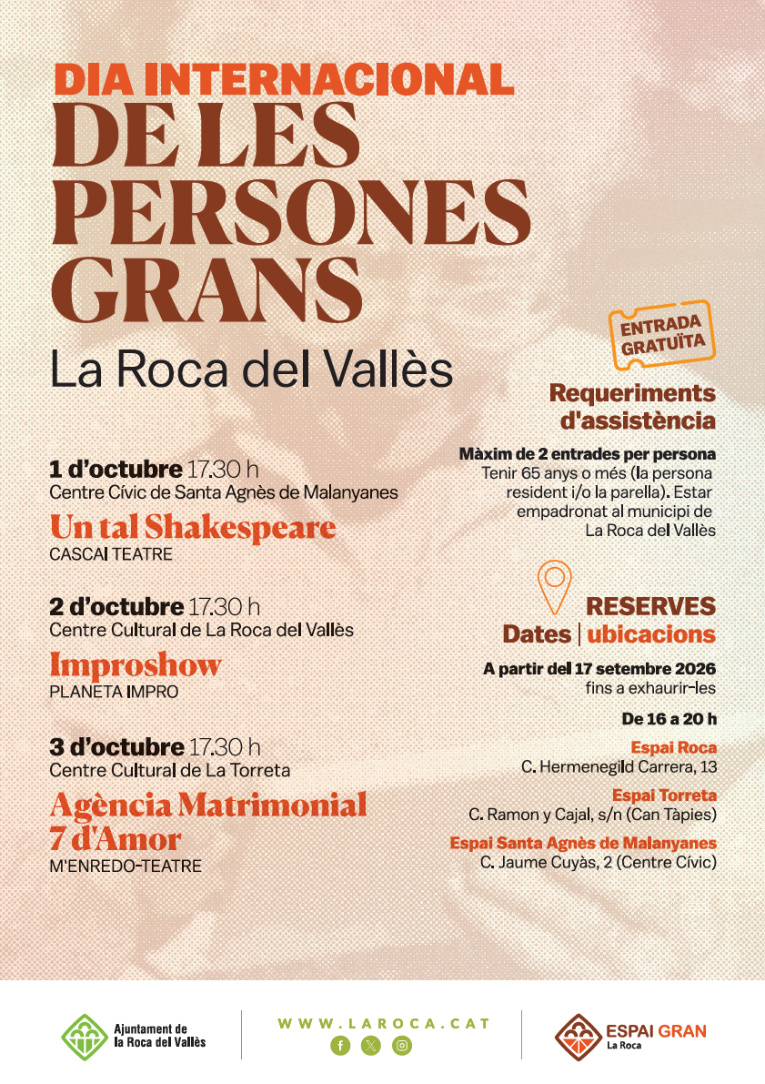Teatre amb motiu del Dia Internacional de les Persones Grans