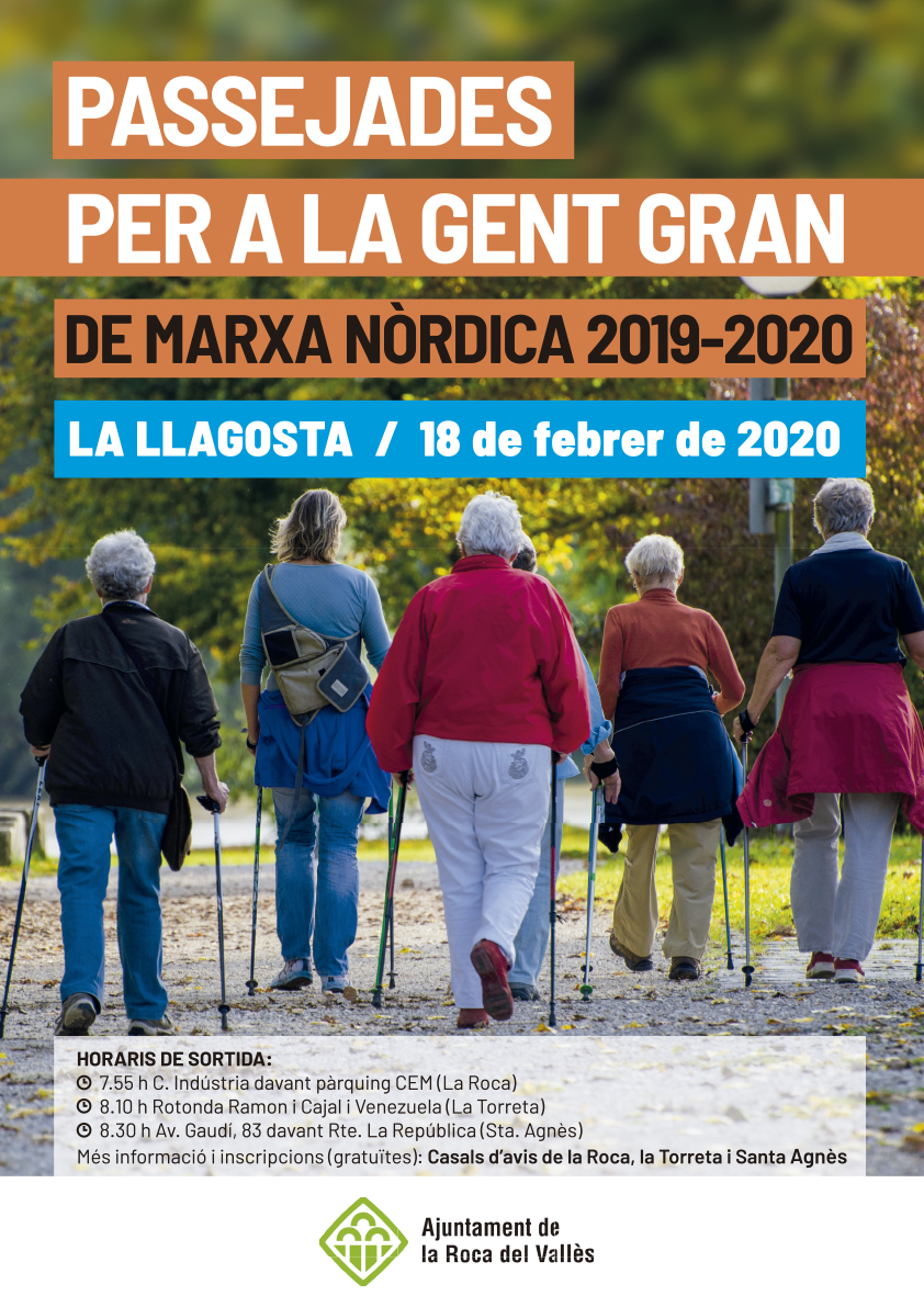 Passejades per a la Gent Gran de marxa nòrdica 2019-2020