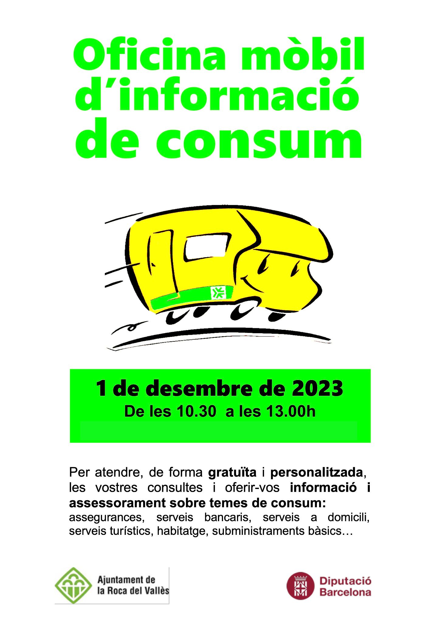 La pròxima visita de l'Oficina Mòbil d'Informació de Consum serà a l'Ajuntament
