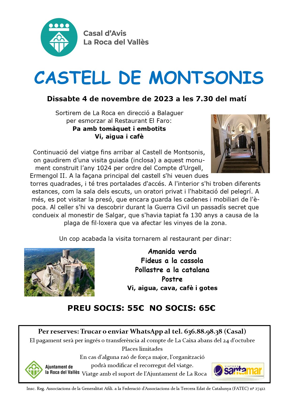 Excursió al  Castell de Montsonis