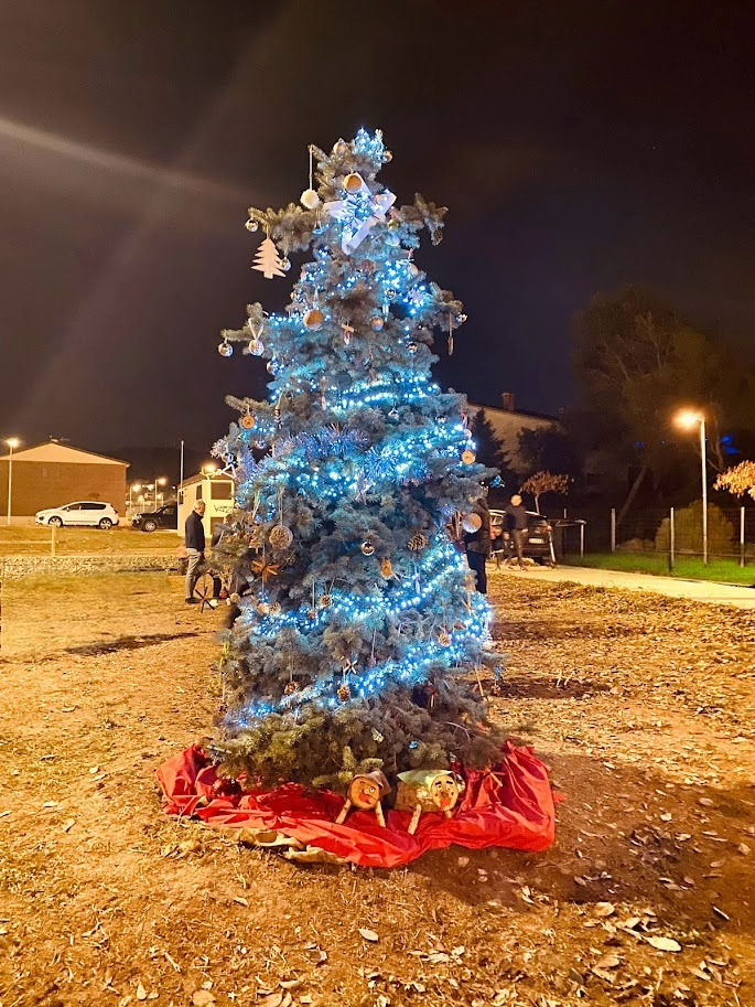 Encesa de l'arbre de Nadal de Santa Agnès de Malanyanes