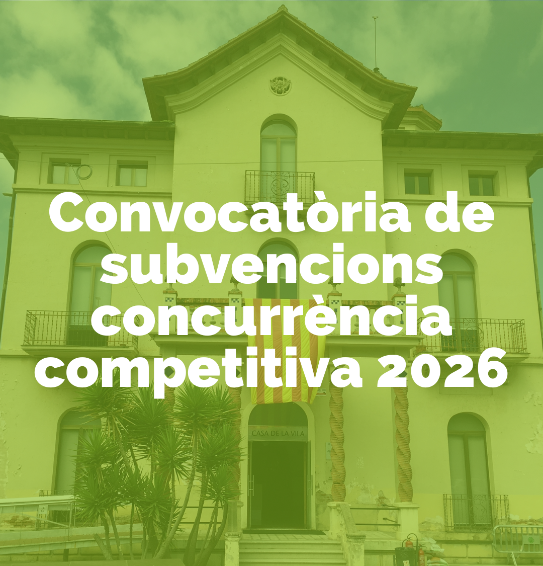 L'Ajuntament amplia els terminis per sol·licitar les subvencions de concurrència competitiva de 2026